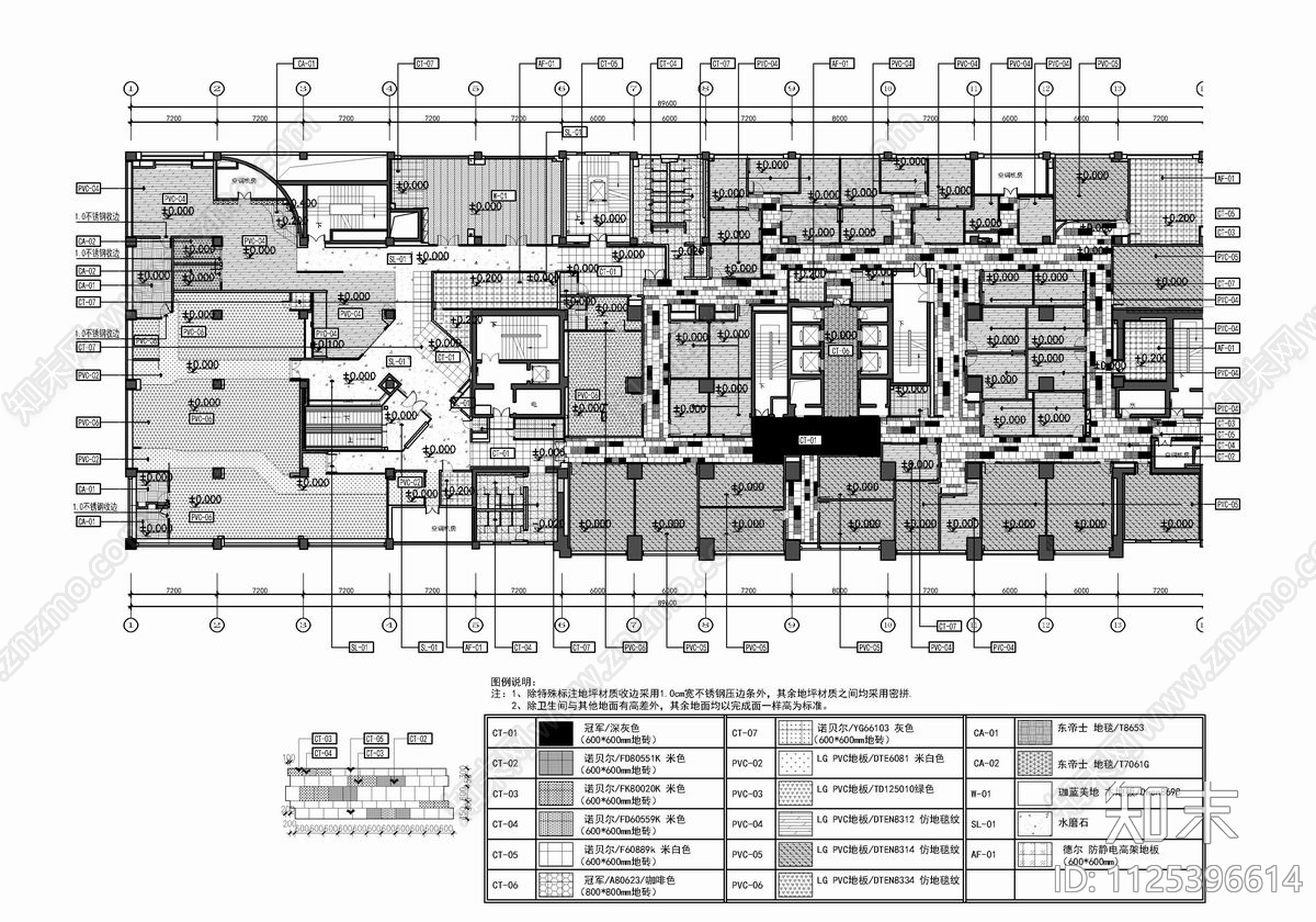 3000㎡培训学校机构施工图下载【ID:1125396614】