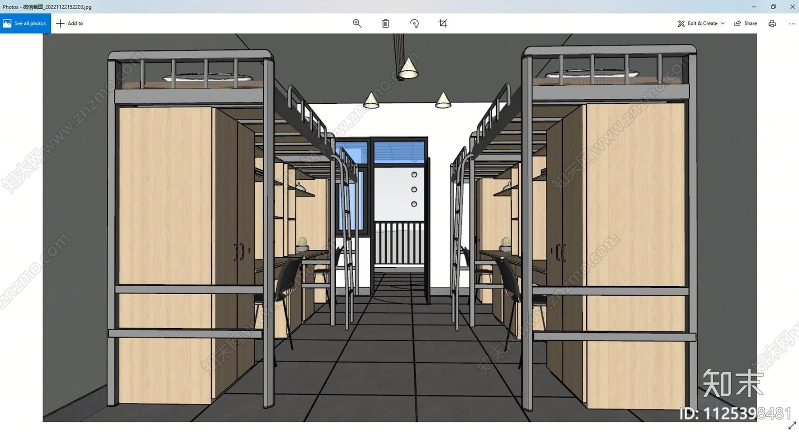 现代学生宿舍SU模型下载【ID:1125398481】