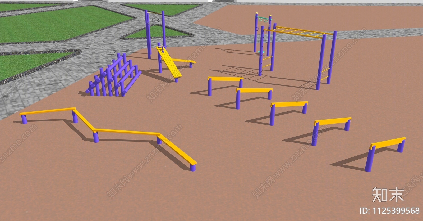 公园活动游乐设施SU模型下载【ID:1125399568】