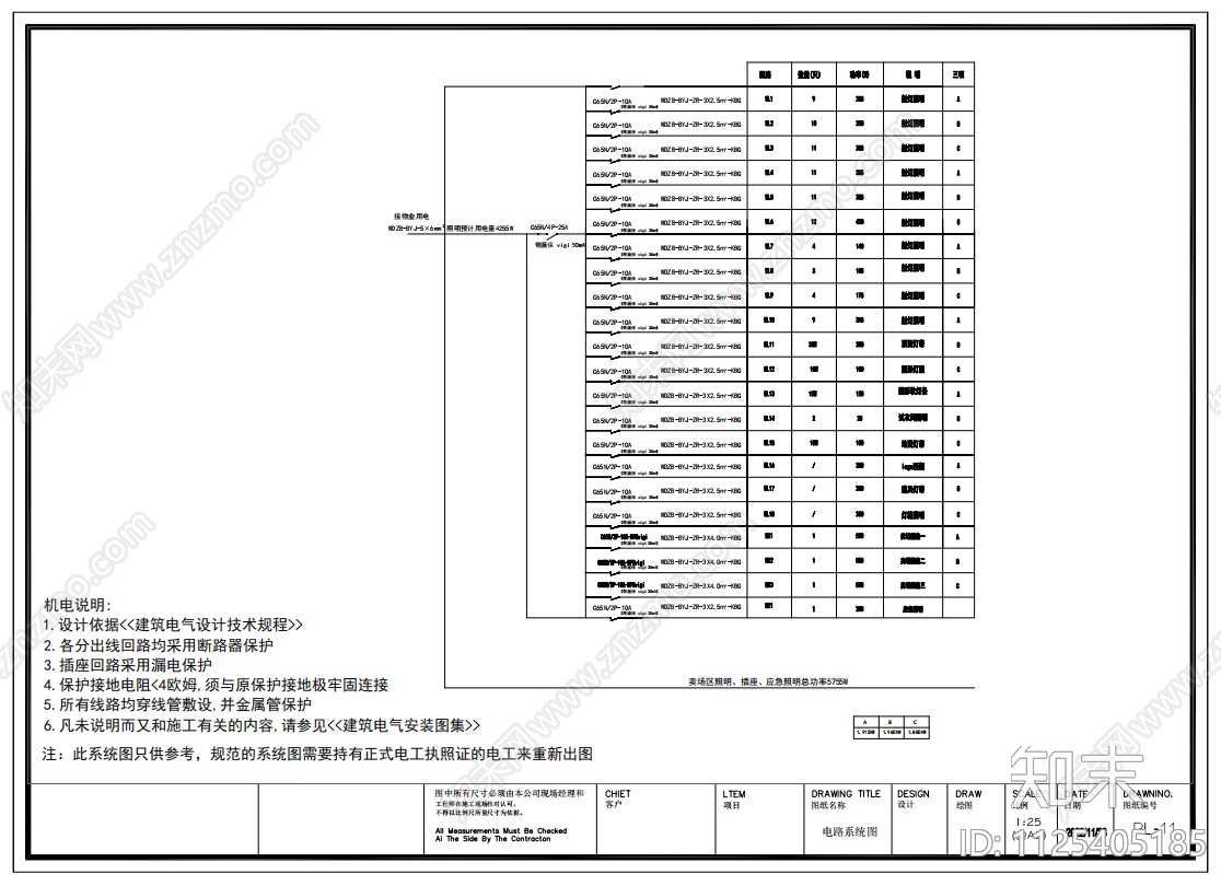 现代风格服装店cad施工图下载【ID:1125405185】