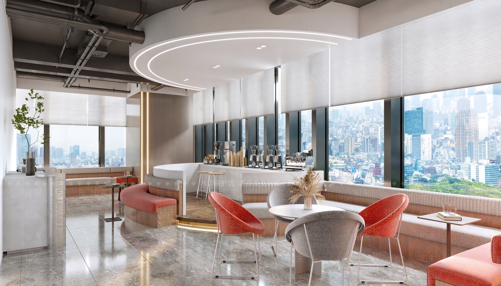 现代办公室茶水间3D模型下载【ID:1125407773】