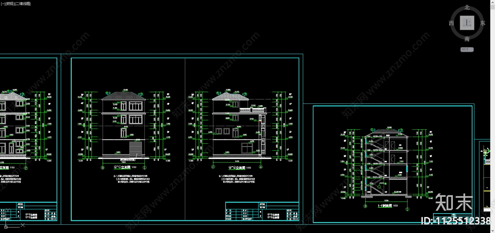 欧式简约自建房cad施工图下载【ID:1125512338】