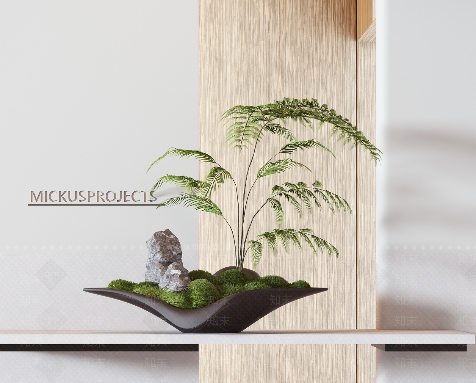 现代花盆SU模型下载【ID:1125410408】