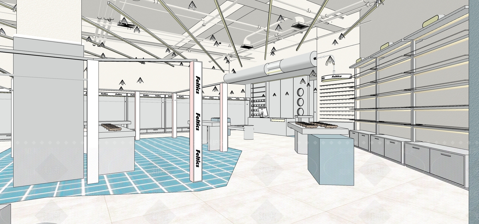 现代珠宝店SU模型下载【ID:1125412910】