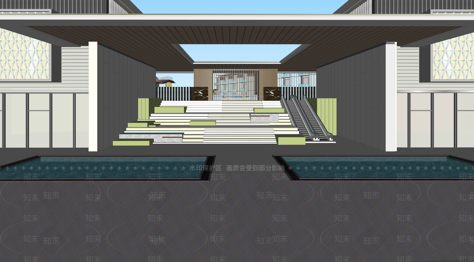 现代入口大门SU模型下载【ID:1125422774】