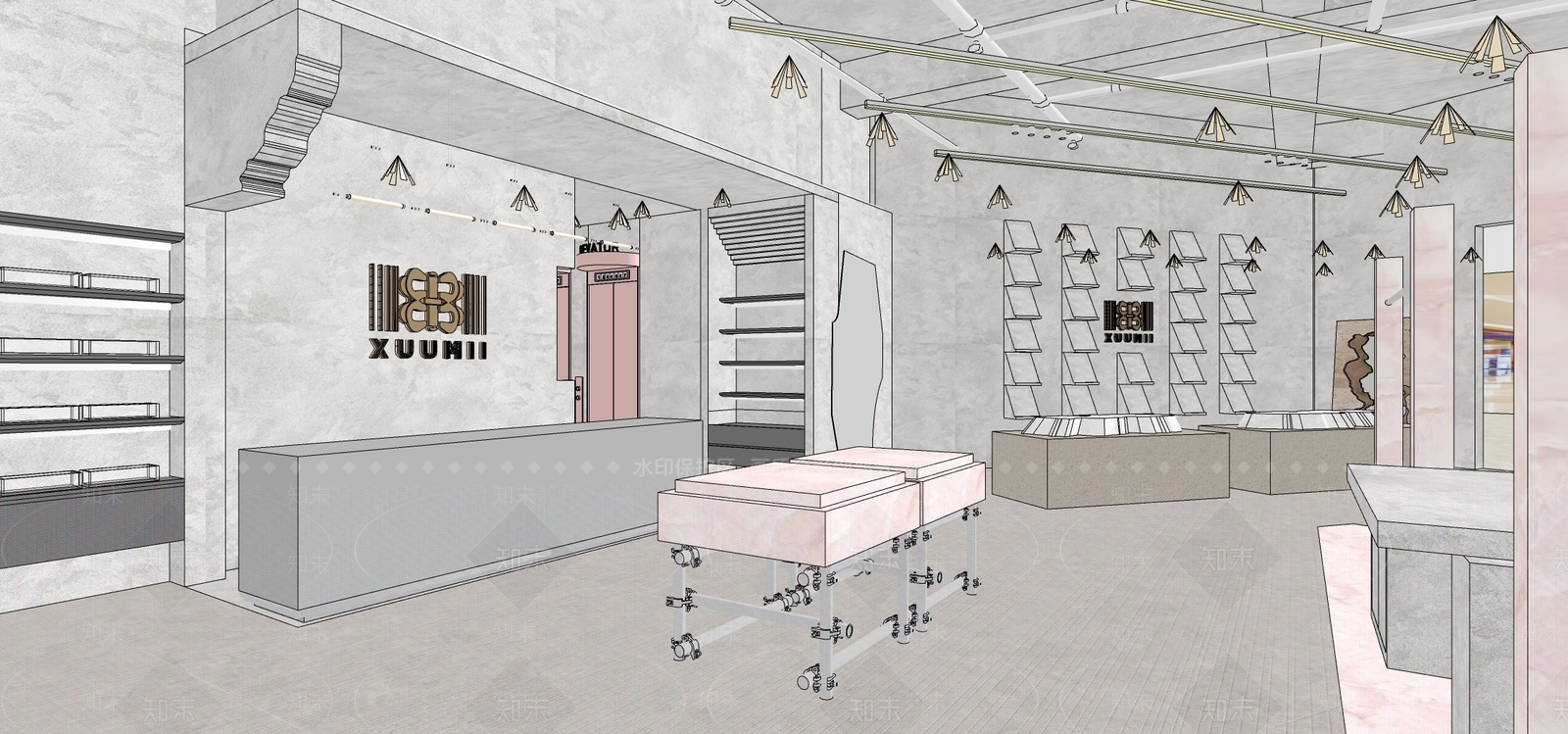 现代珠宝店SU模型下载【ID:1125415122】