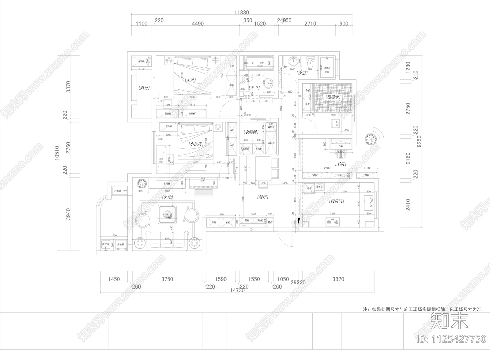 天池山小区A区周宅cad施工图下载【ID:1125427750】