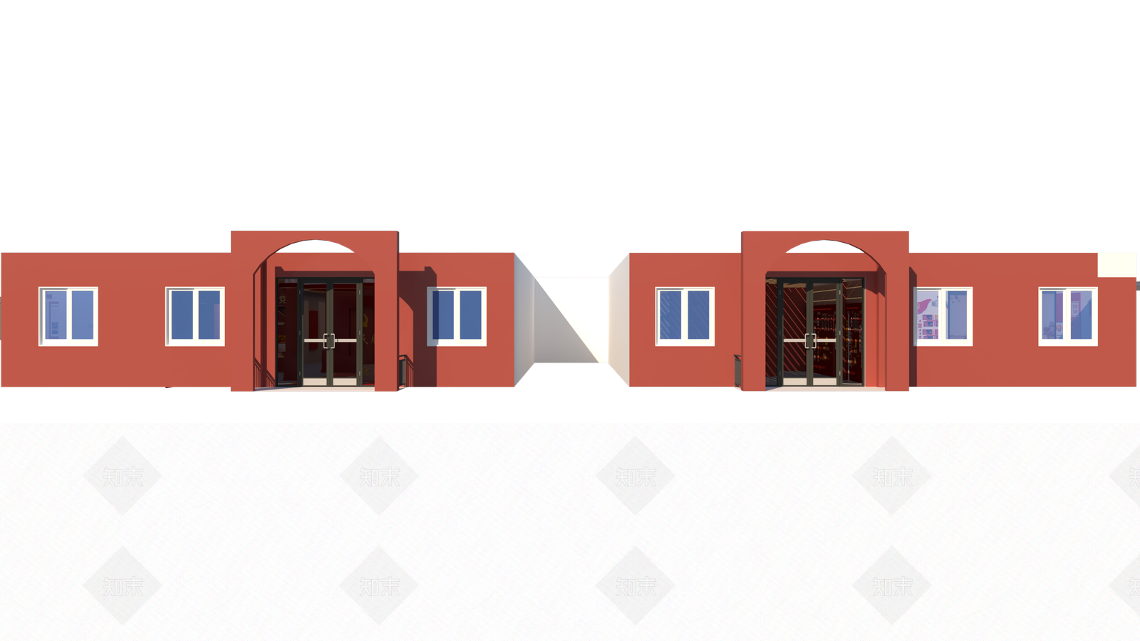 现代党建展厅展馆SU模型下载【ID:1130968903】