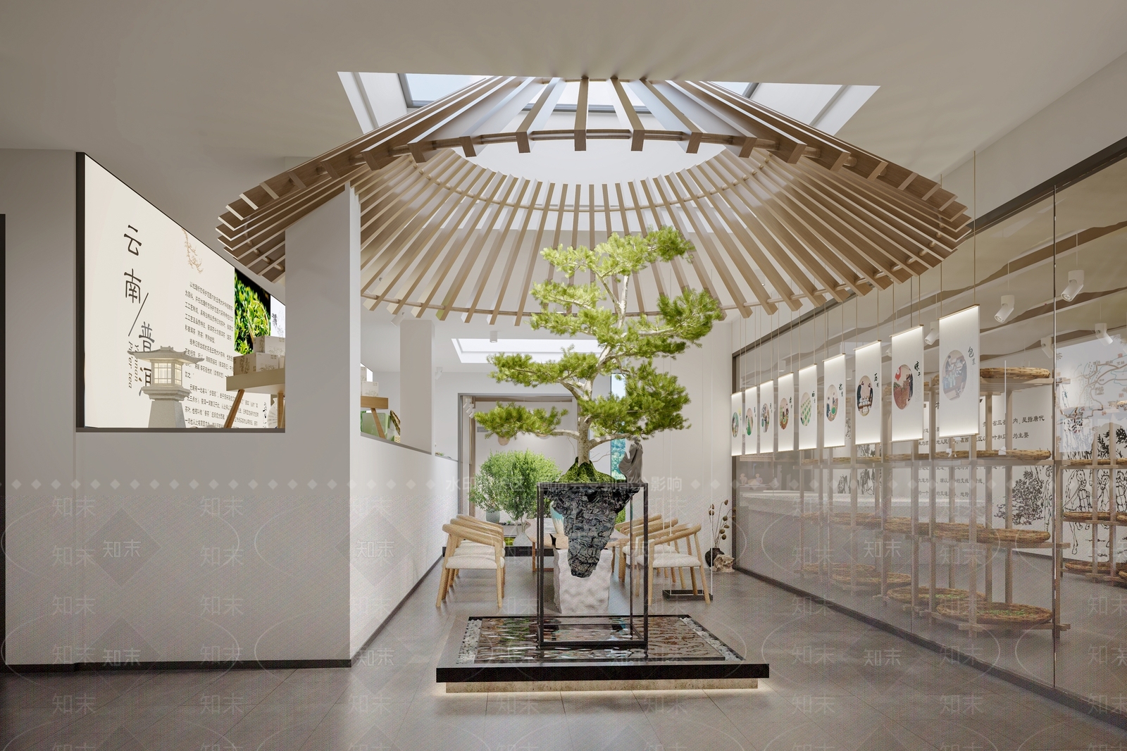 现代茶文化展馆3D模型下载【ID:1125428884】