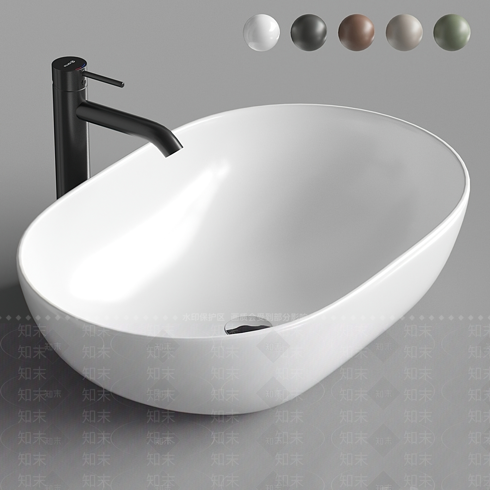 洗手盆3D模型下载【ID:1125433634】