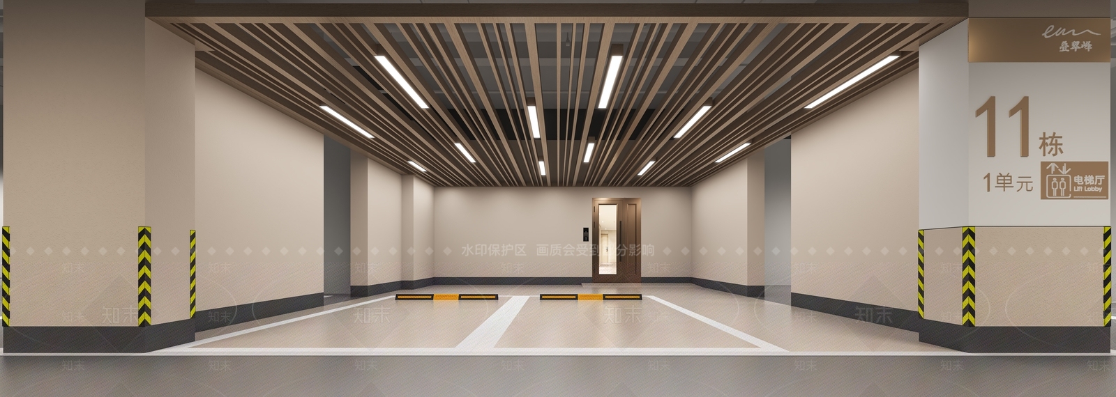 现代停车场落客区3D模型下载【ID:1125437061】
