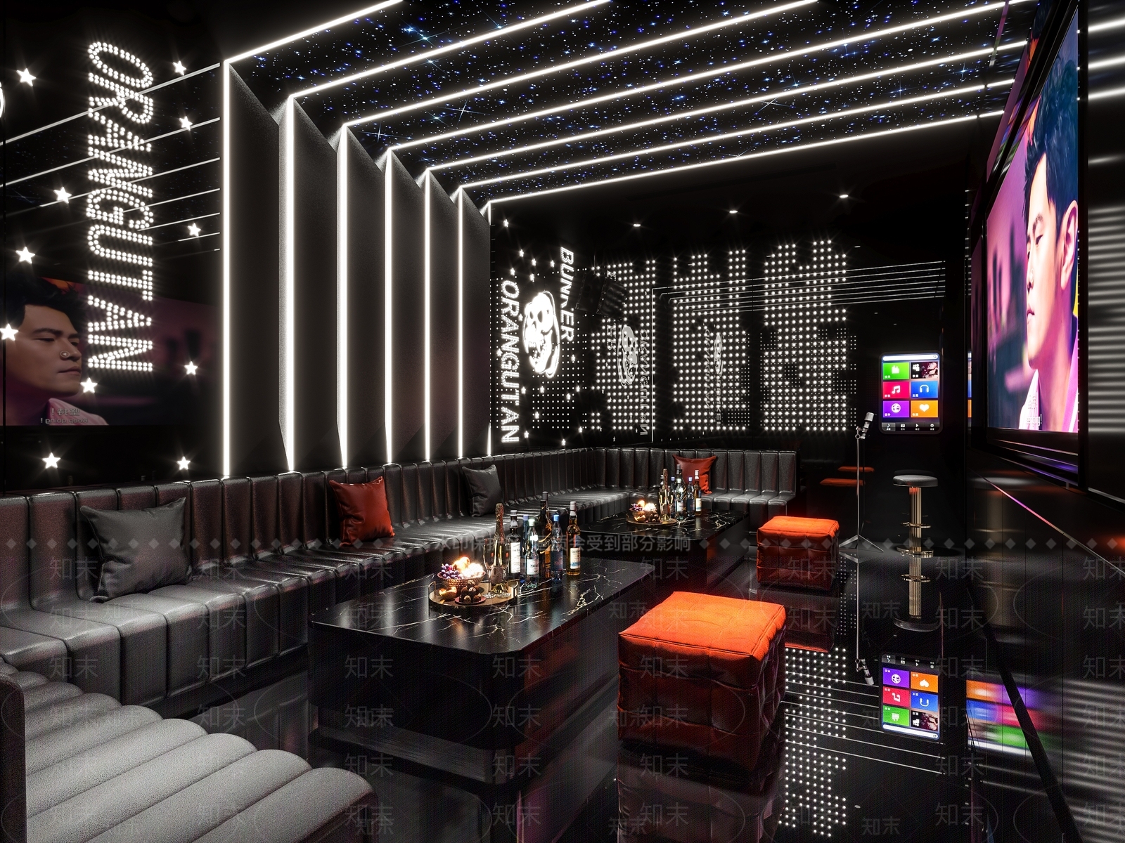 现代KTV包厢3D模型下载【ID:1125446413】