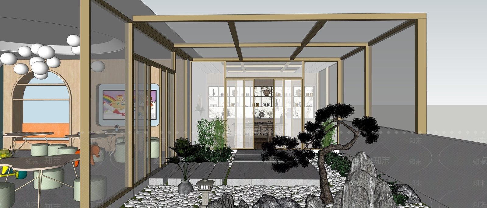 现代儿童活动空间SU模型下载【ID:1125451507】