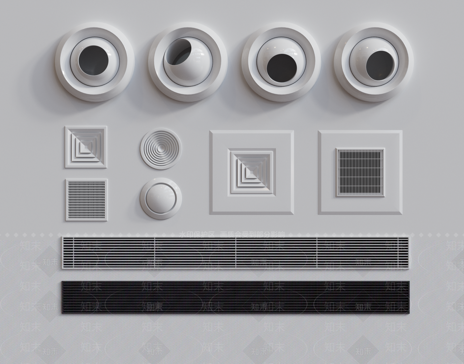 中央空调出风口3D模型下载【ID:1125453952】