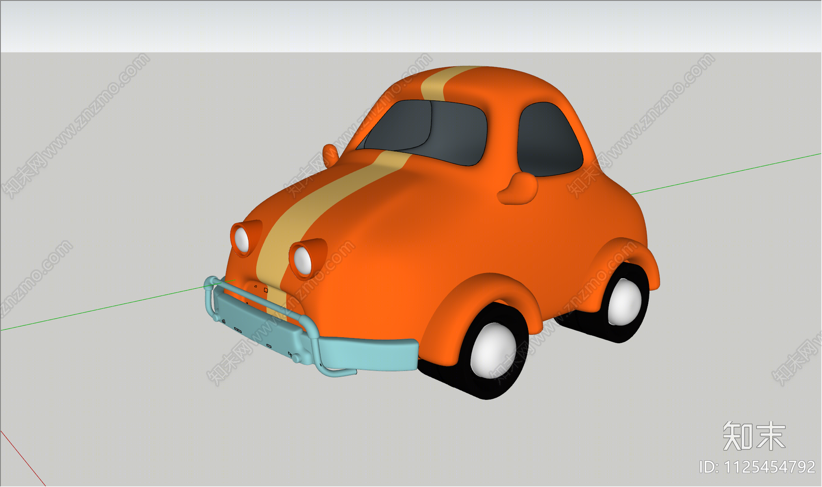 儿童玩具汽车SU模型下载【ID:1125454792】