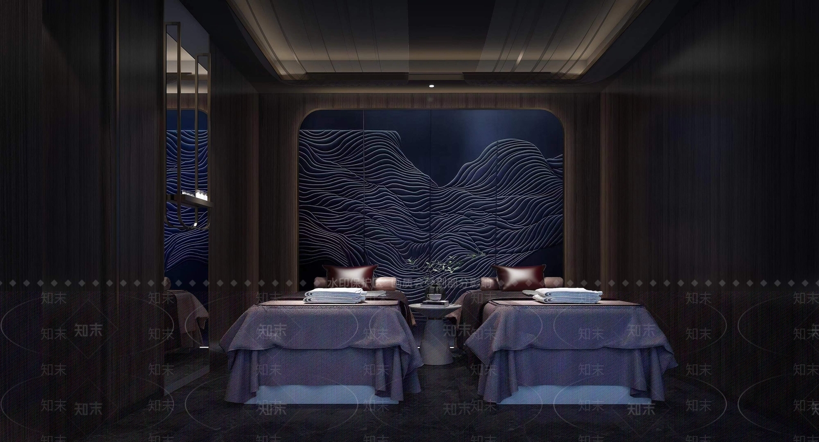现代美容SPA店包间3D模型下载【ID:1125455931】_知末3d模型网