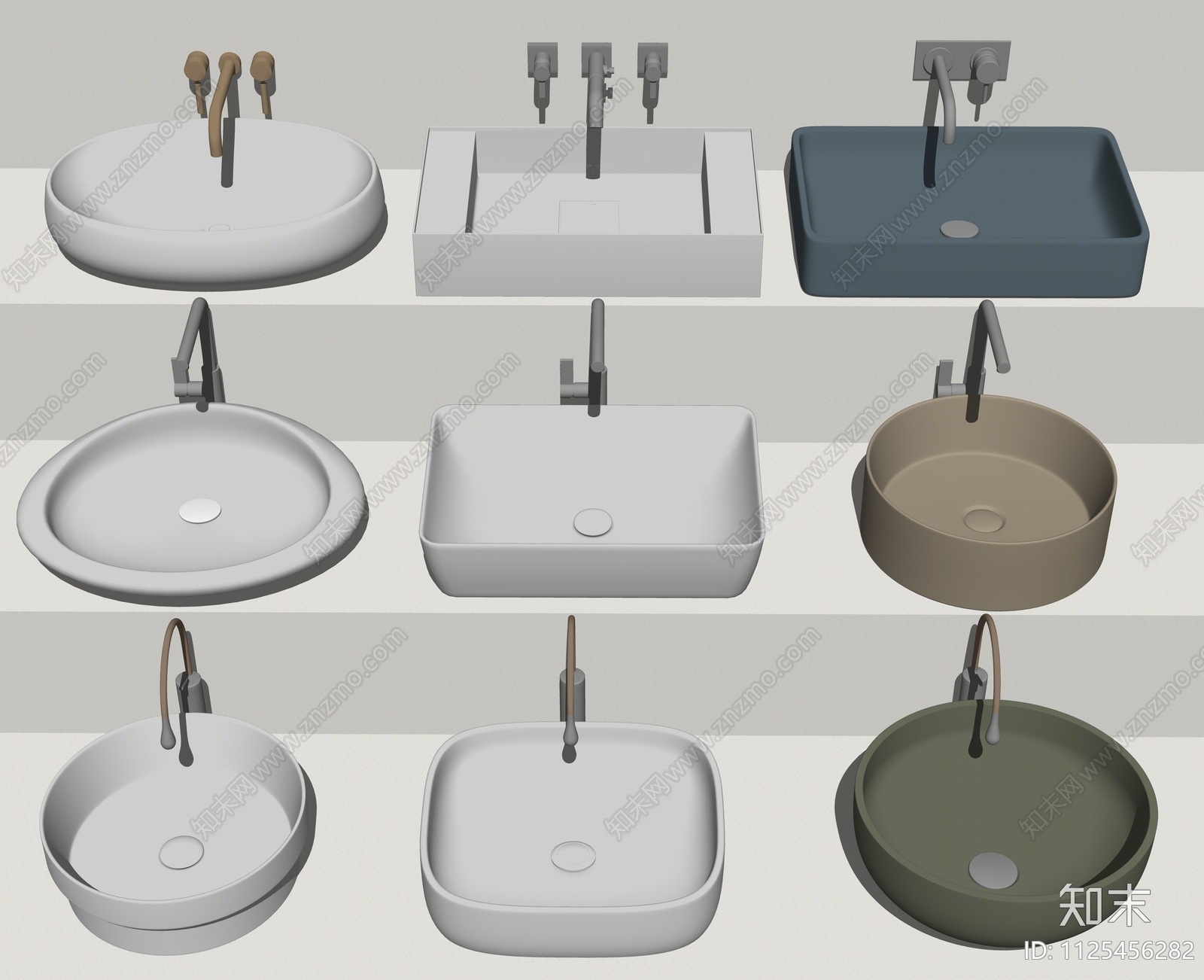 洗面盆SU模型下载【ID:1125456282】