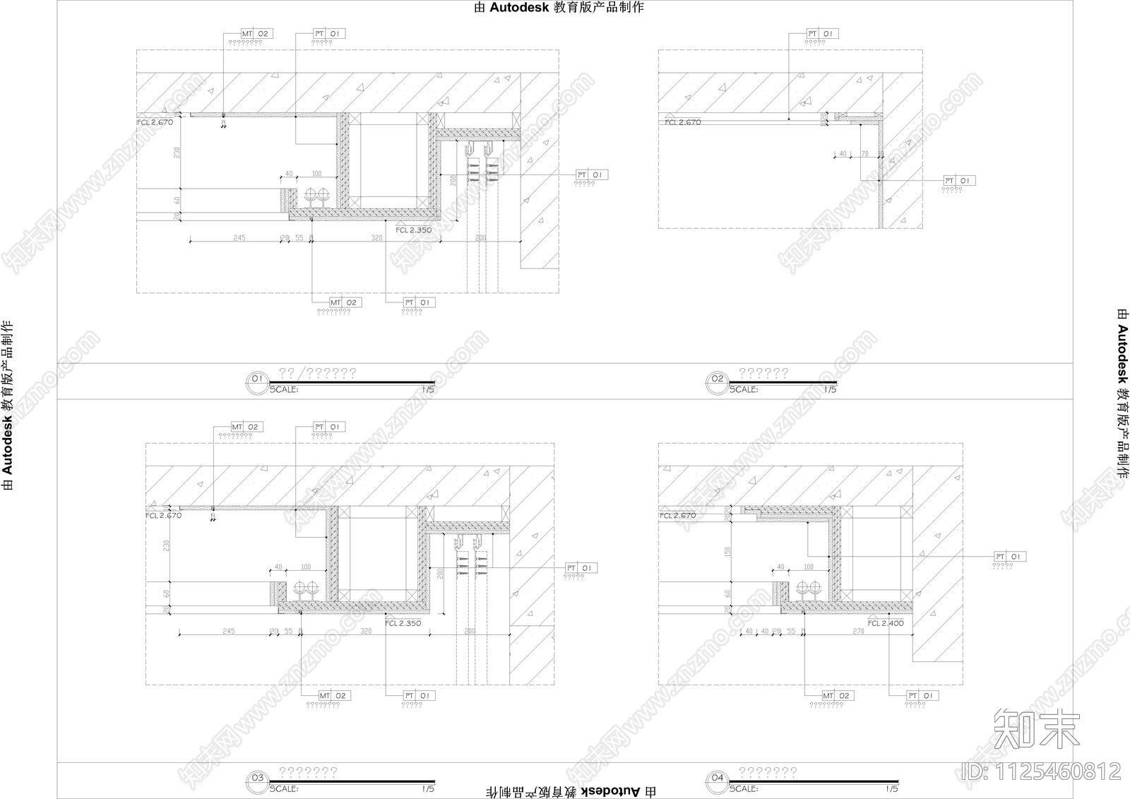 现代大平层平面图cad施工图下载【ID:1125460812】