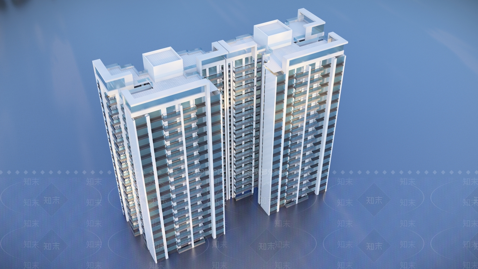 现代高层住宅建筑SU模型下载【ID:1125461483】