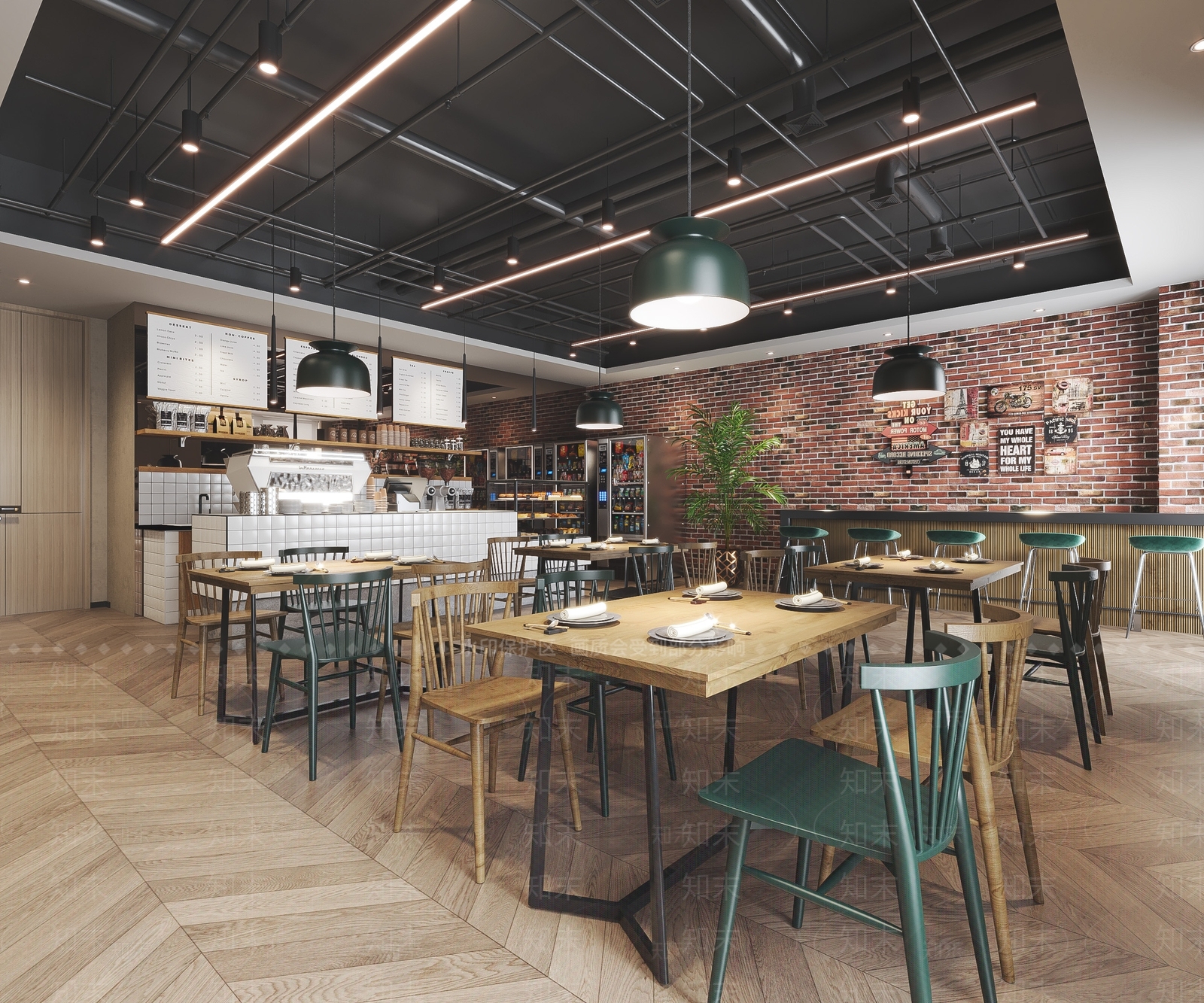 现代咖啡馆SU模型下载【ID:1125461756】