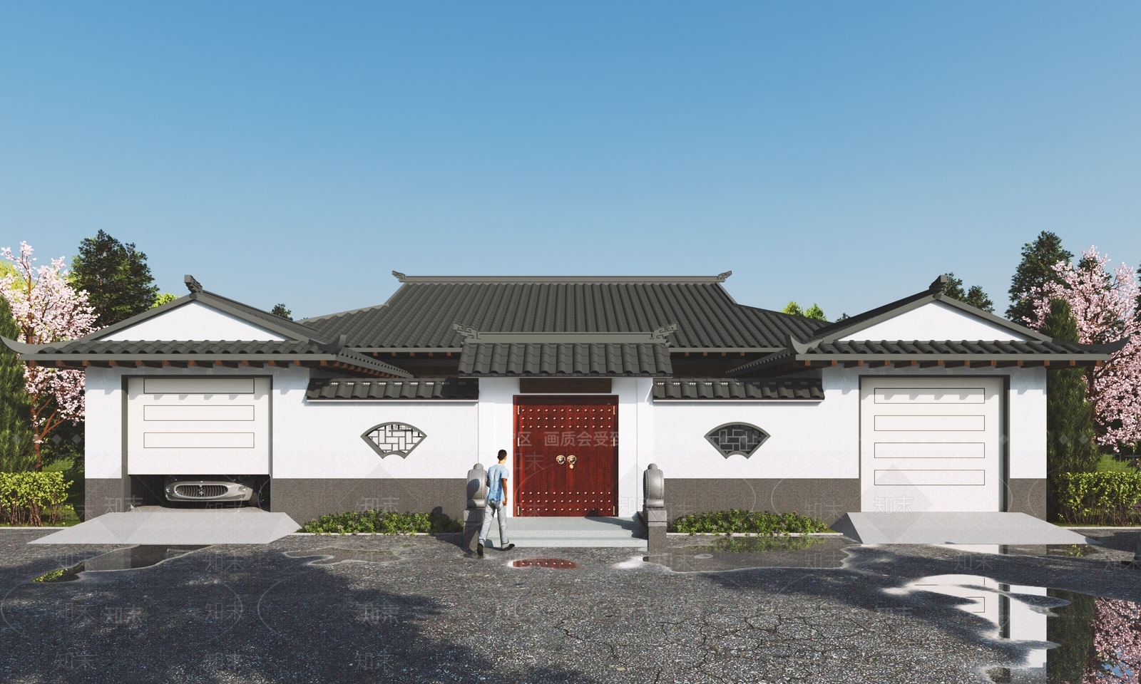 中式四合院SU模型下载【ID:1125462409】