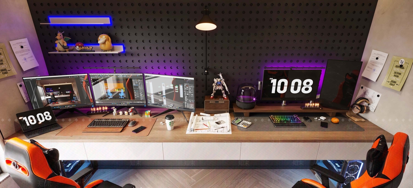 现代电竞房3D模型下载【ID:1125465092】