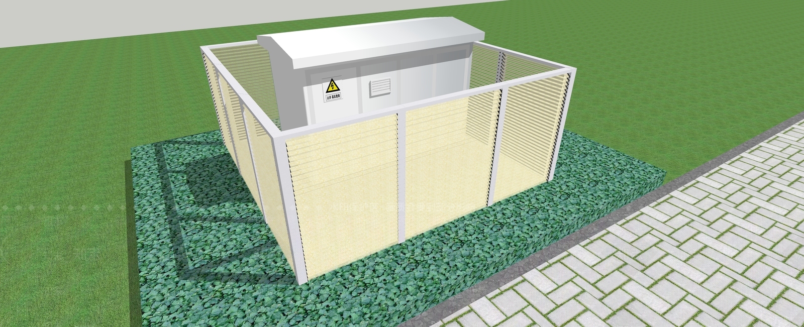 格栅装饰通风井SU模型下载【ID:1125466819】