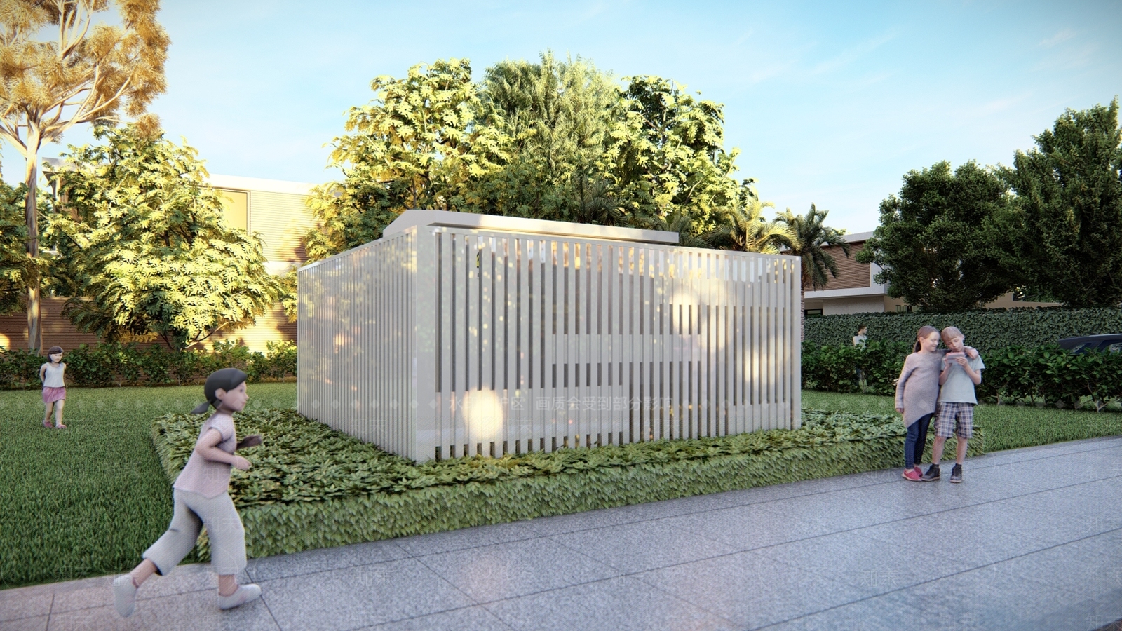 格栅装饰通风井SU模型下载【ID:1125466906】