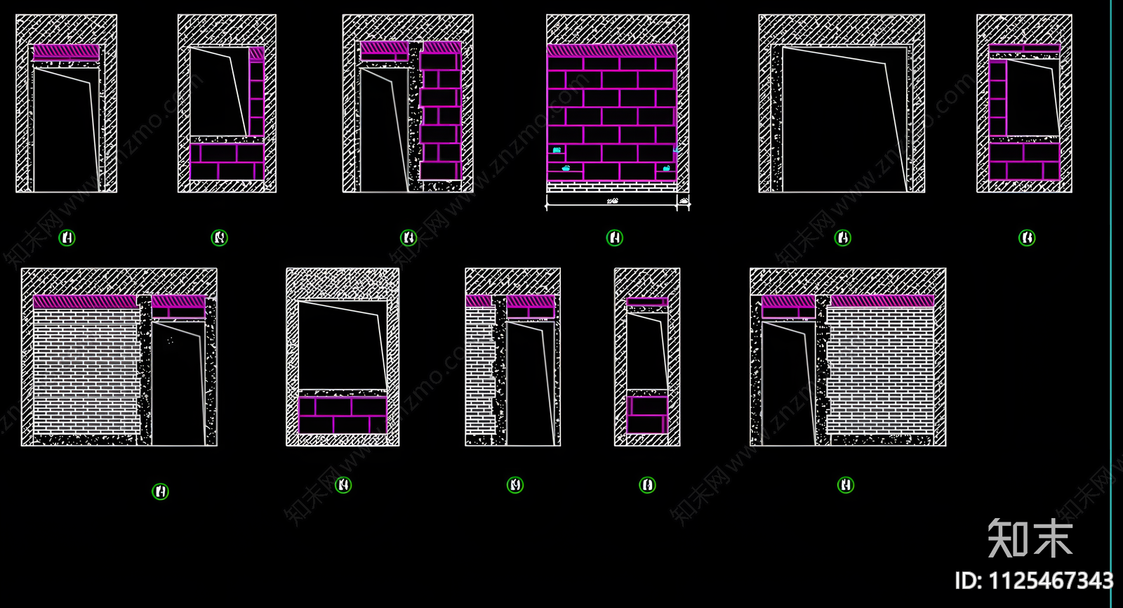 某建筑砌砖图CAD施工图下载【ID:1125467343】