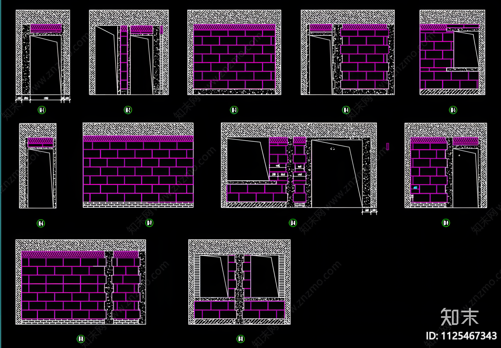 某建筑砌砖图CAD施工图下载【ID:1125467343】