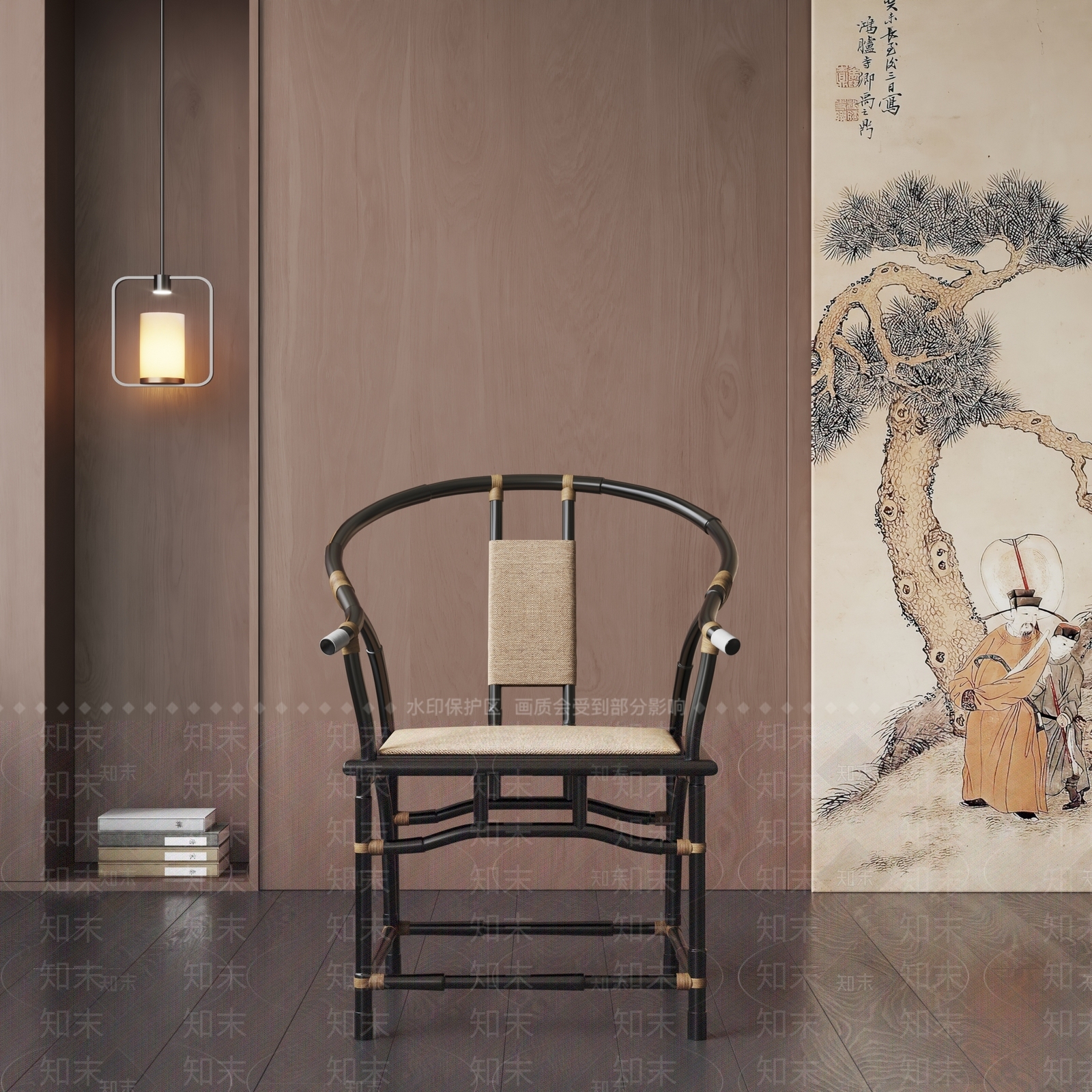 新中式圈椅SU模型下载【ID:1125474635】