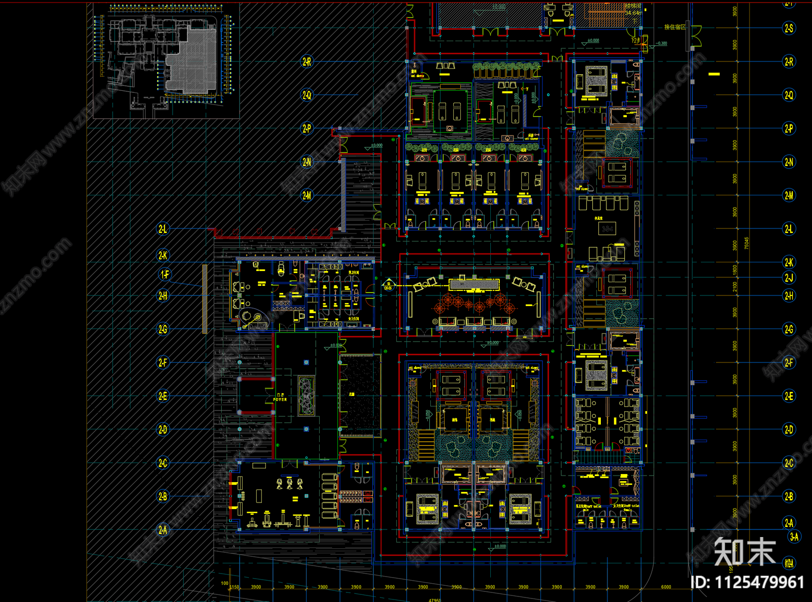 酒店cad施工图下载【ID:1125479961】