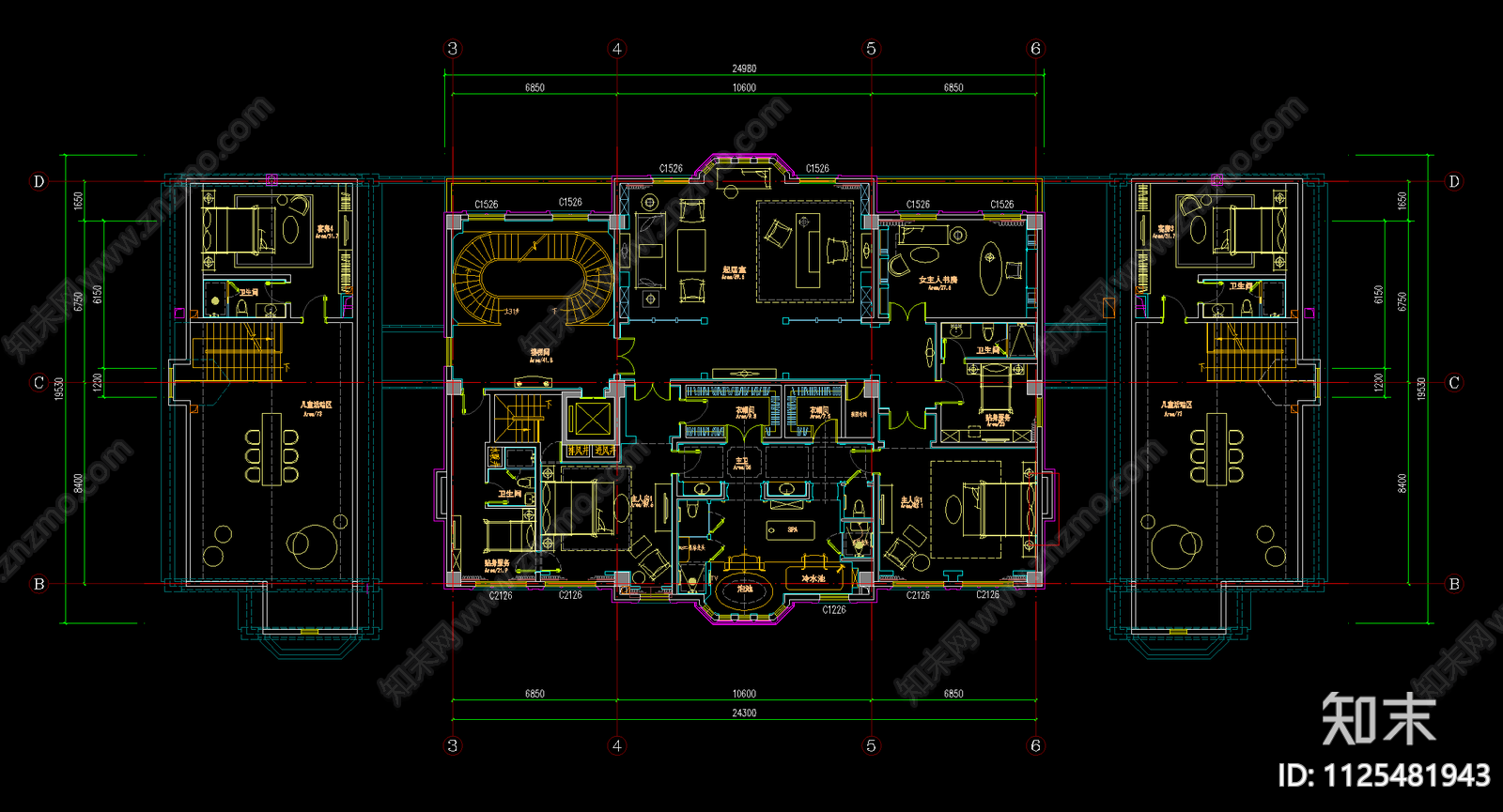 易舍文化北京3000M别墅施工图下载【ID:1125481943】