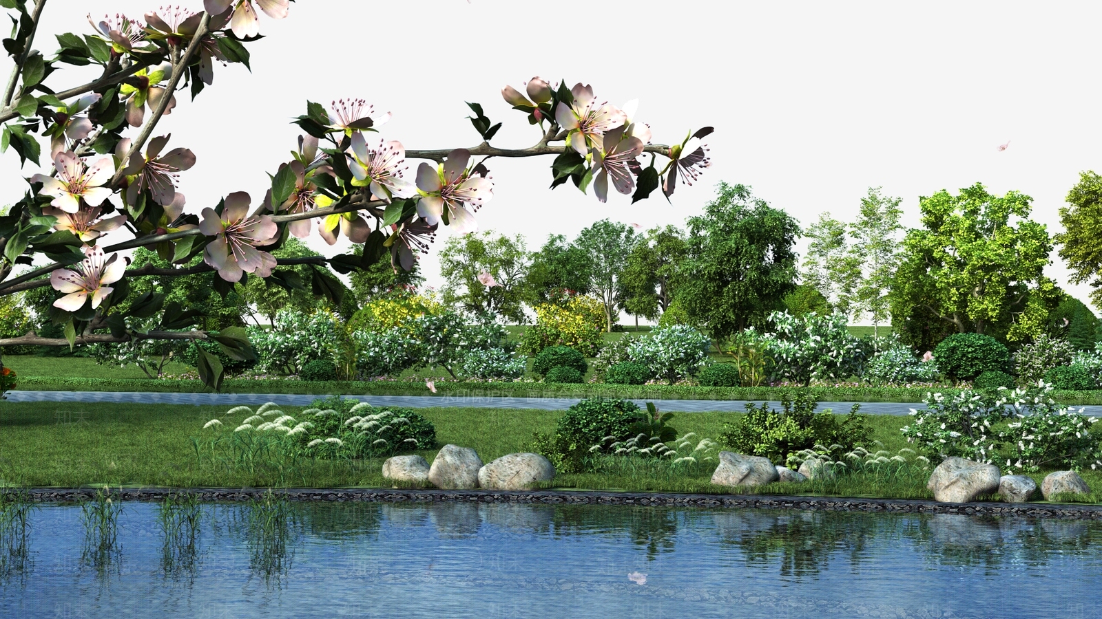 现代公园景观3D模型下载【ID:1125494463】_知末3d模型网