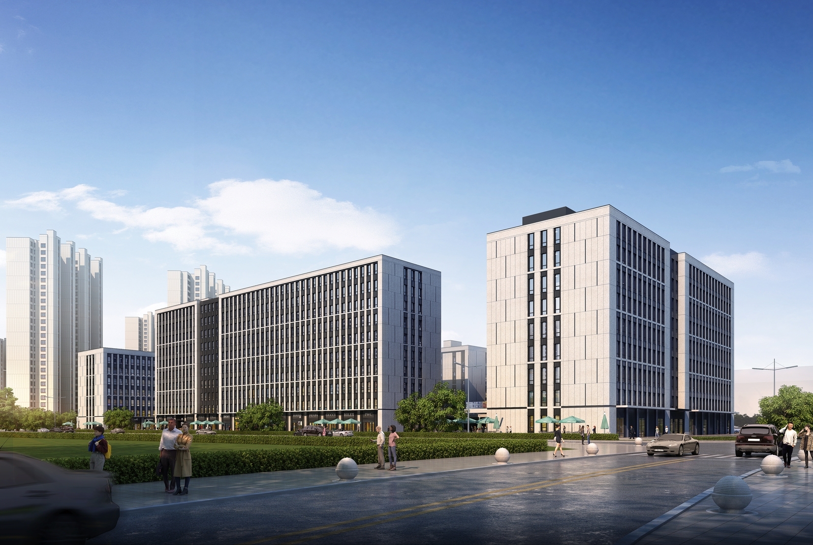 现代商业综合体建筑设计3D模型下载【ID:1125493613】_【知末效果图】