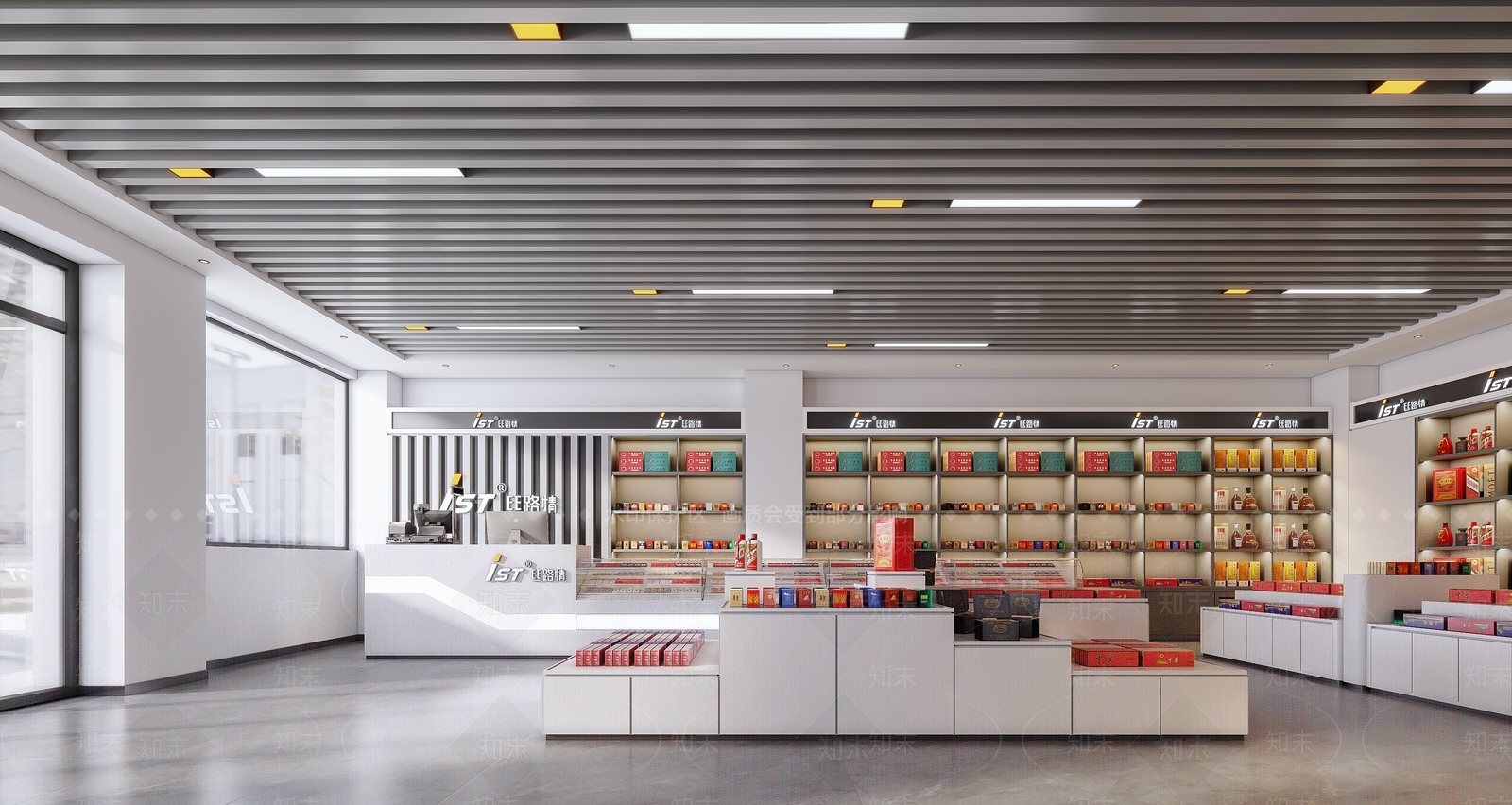现代烟酒店3D模型下载【ID:1125499430】
