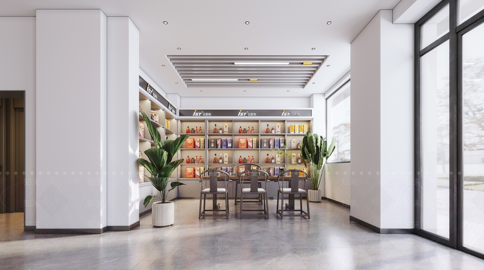 现代烟酒店3D模型下载【ID:1125499430】