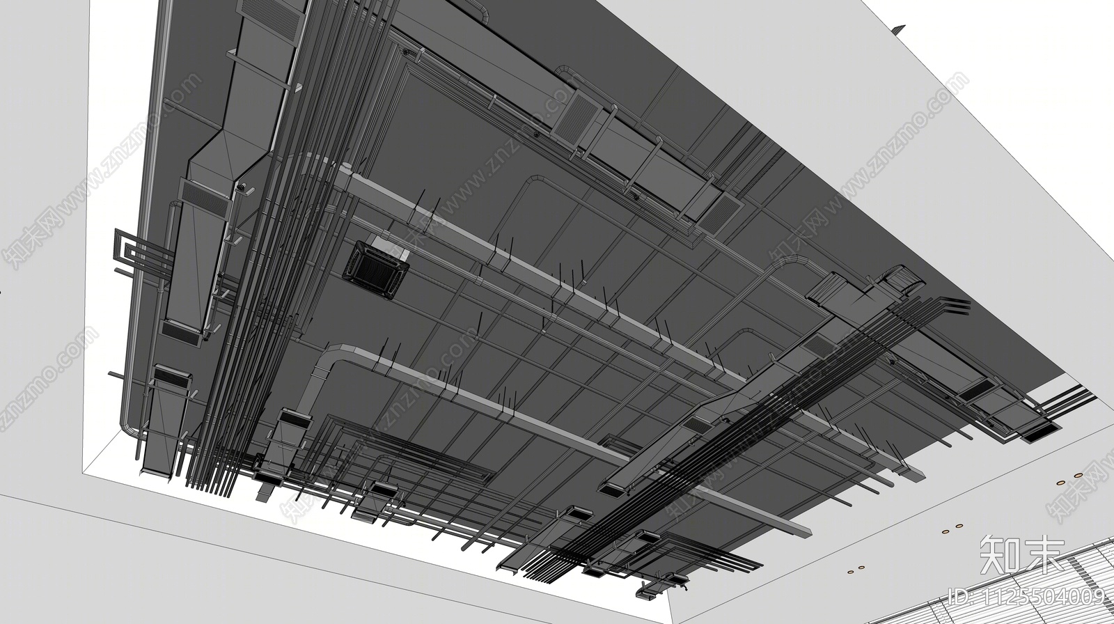 工业吊顶SU模型下载【ID:1125504009】