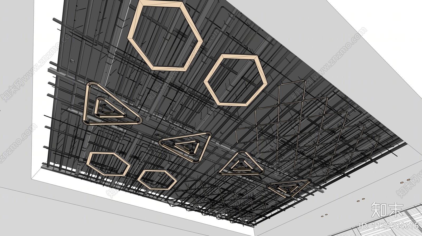 工业吊顶SU模型下载【ID:1125504616】