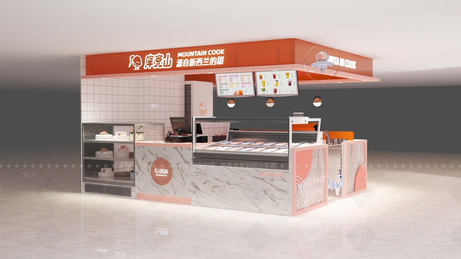 现代奶茶店3D模型下载【ID:1125508543】