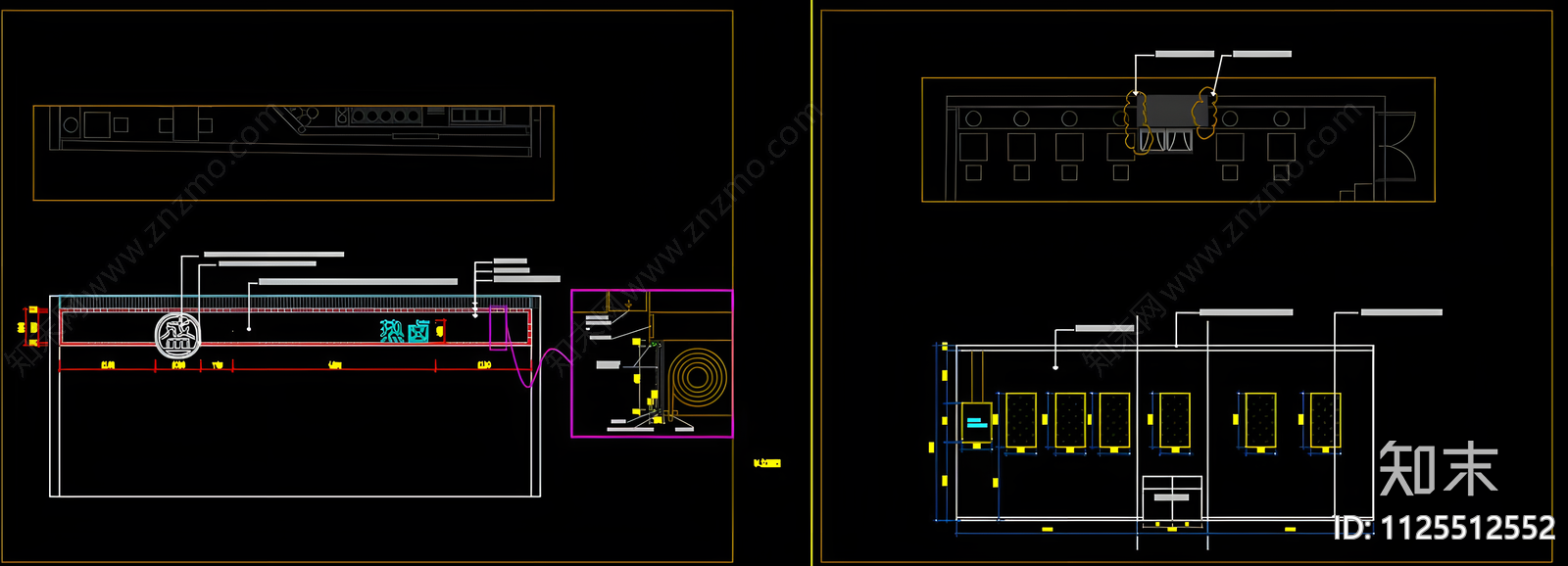 卤肉店CAD施工图下载【ID:1125512552】