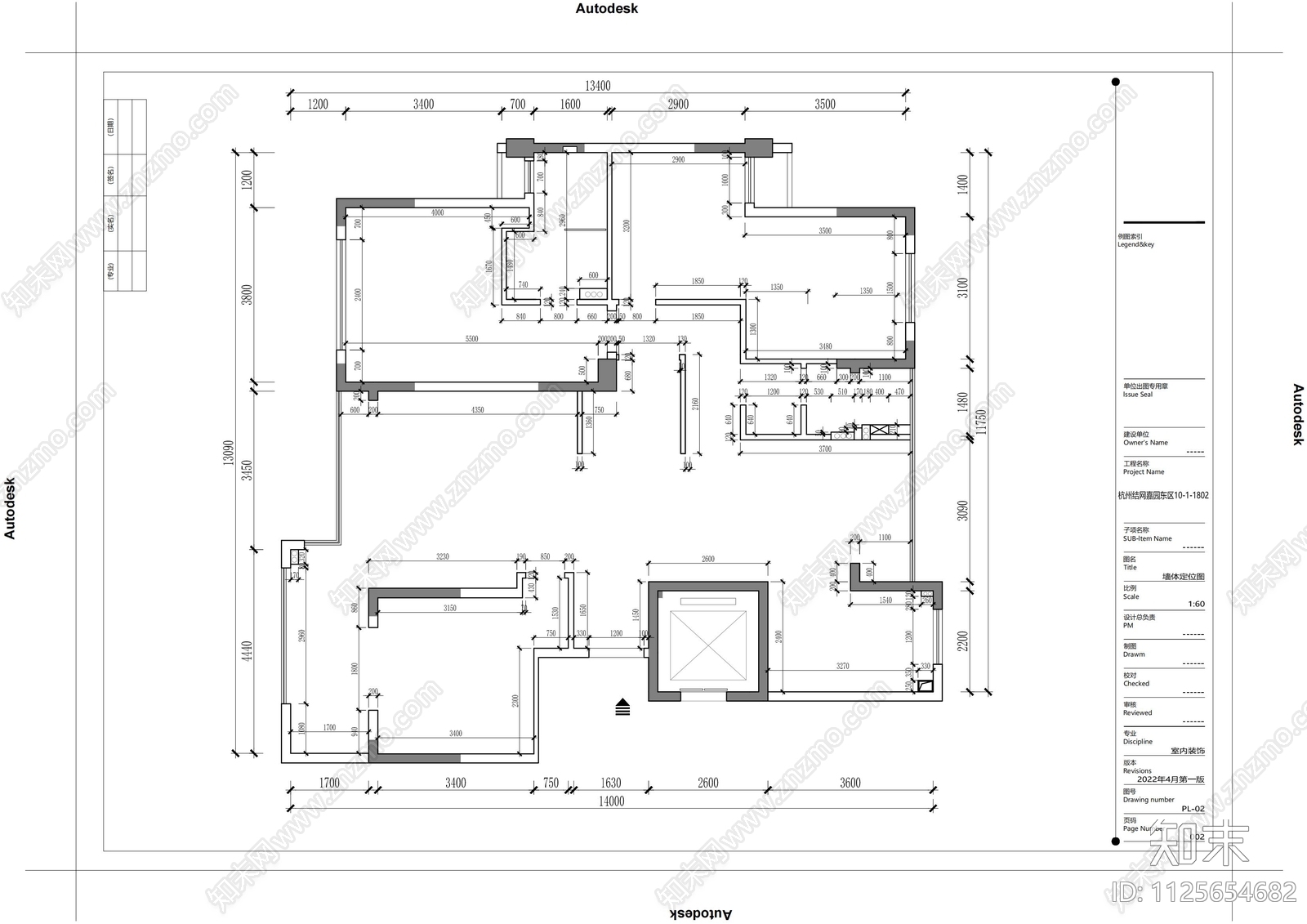 180m²家装大平层cad施工图下载【ID:1125654682】