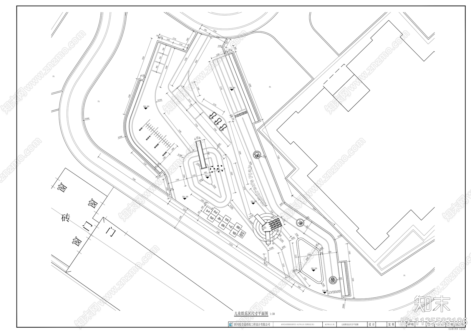 儿童活动区设计详图cad施工图下载【ID:1125592106】