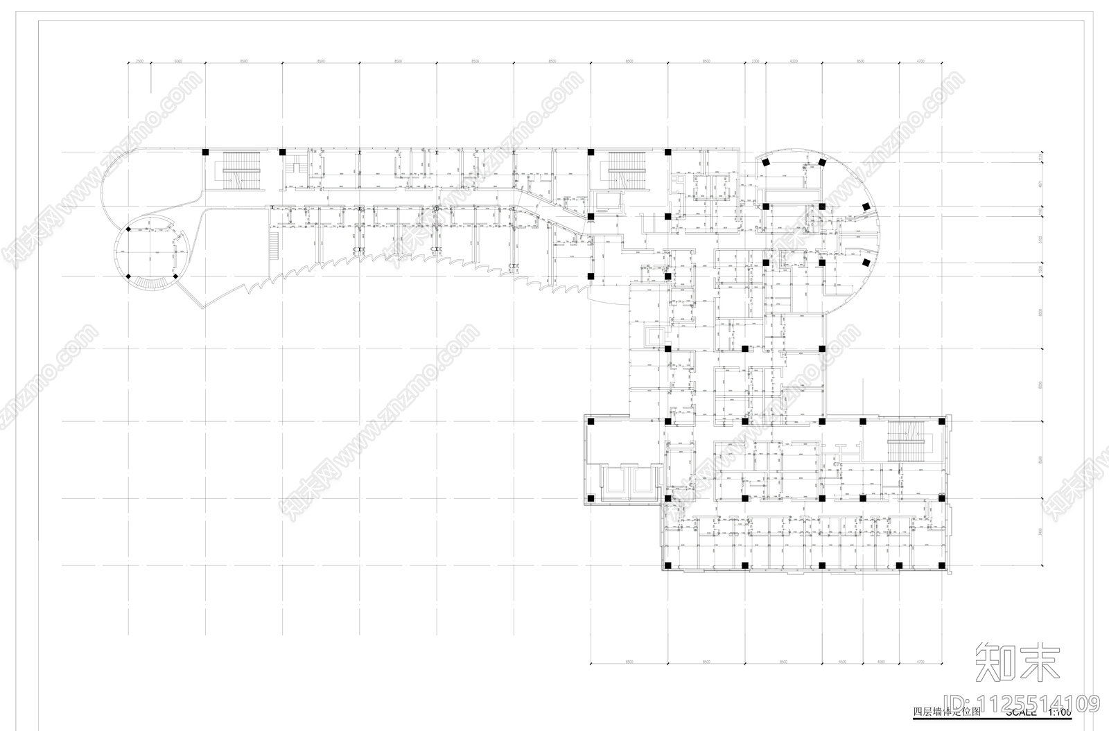3600m²cad施工图下载【ID:1125514109】