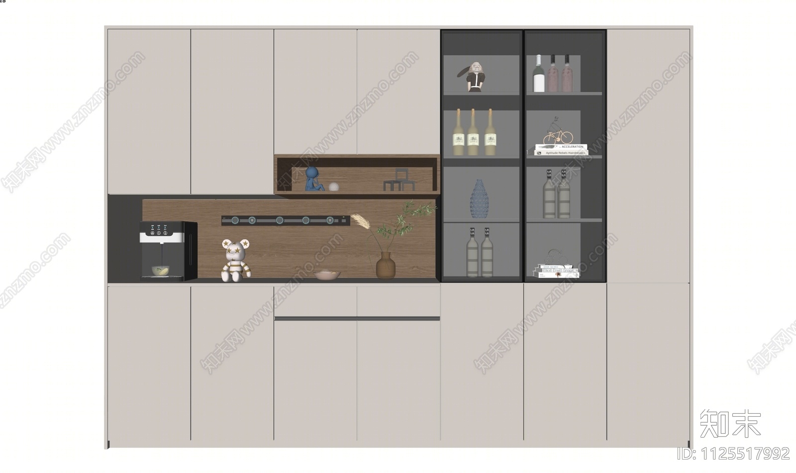 现代酒柜SU模型下载【ID:1125517992】