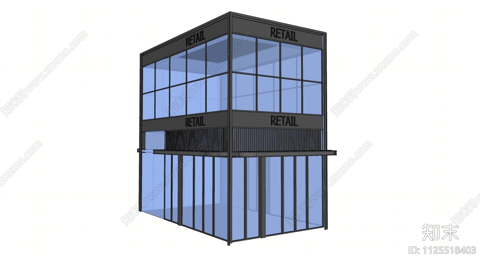 现代商业商铺SU模型下载【ID:1125518403】