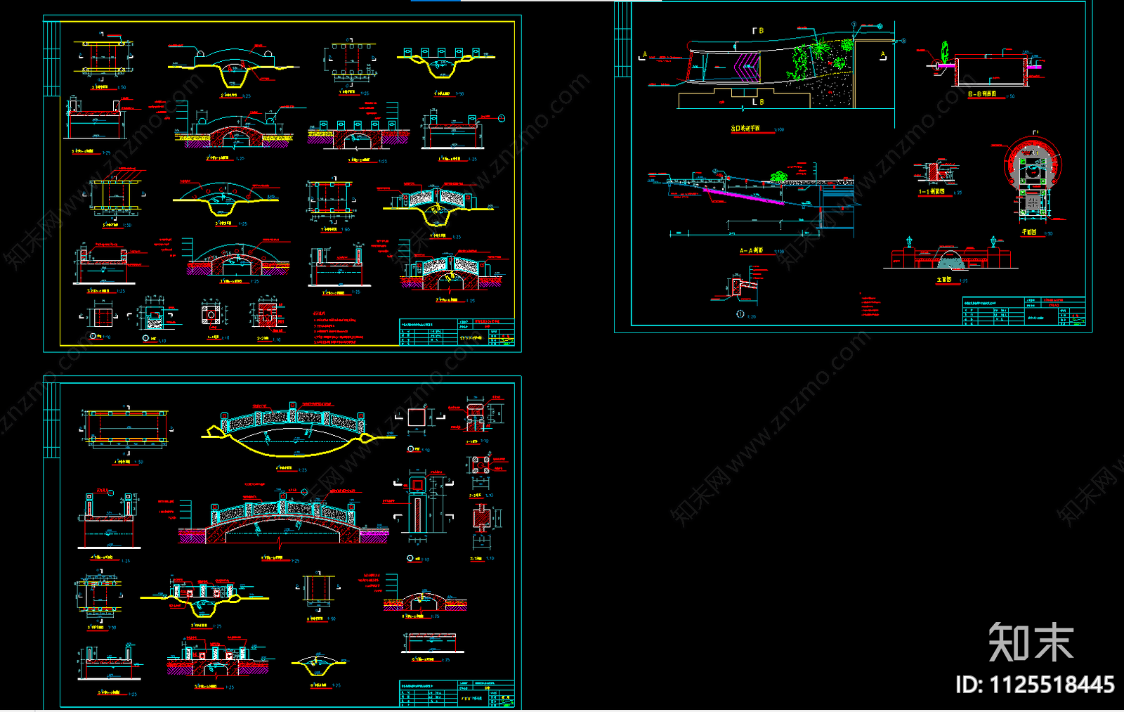 小桥建筑CAD合集施工图下载【ID:1125518445】