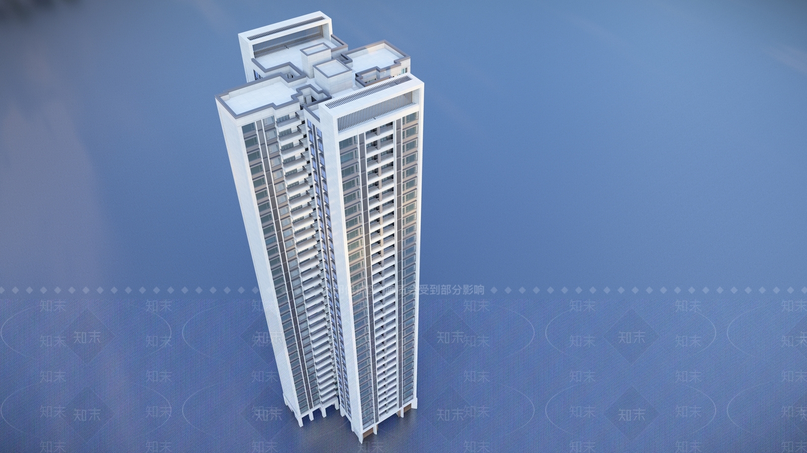 现代高层住宅建筑SU模型下载【ID:1125519010】