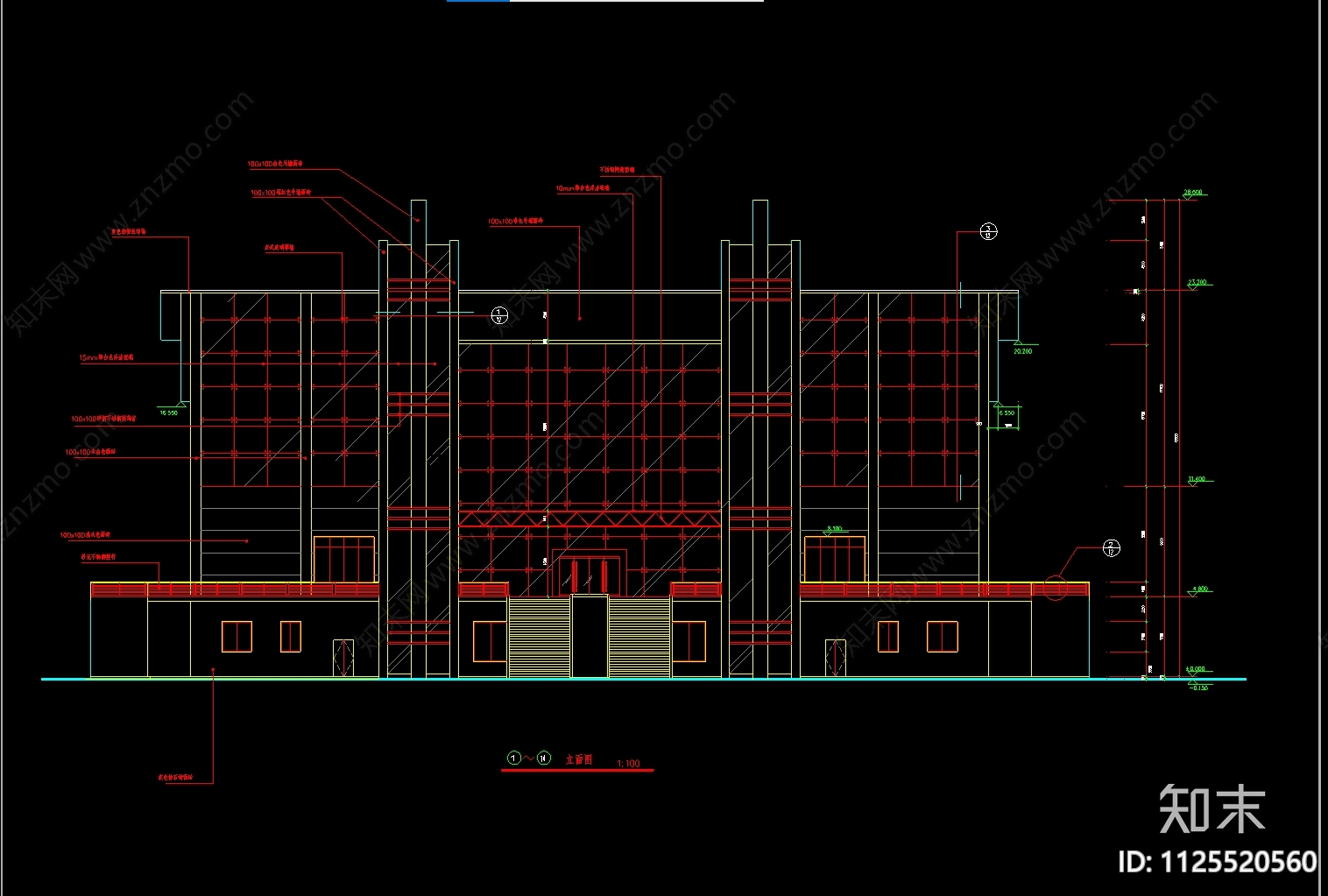 体育馆建筑CADcad施工图下载【ID:1125520560】