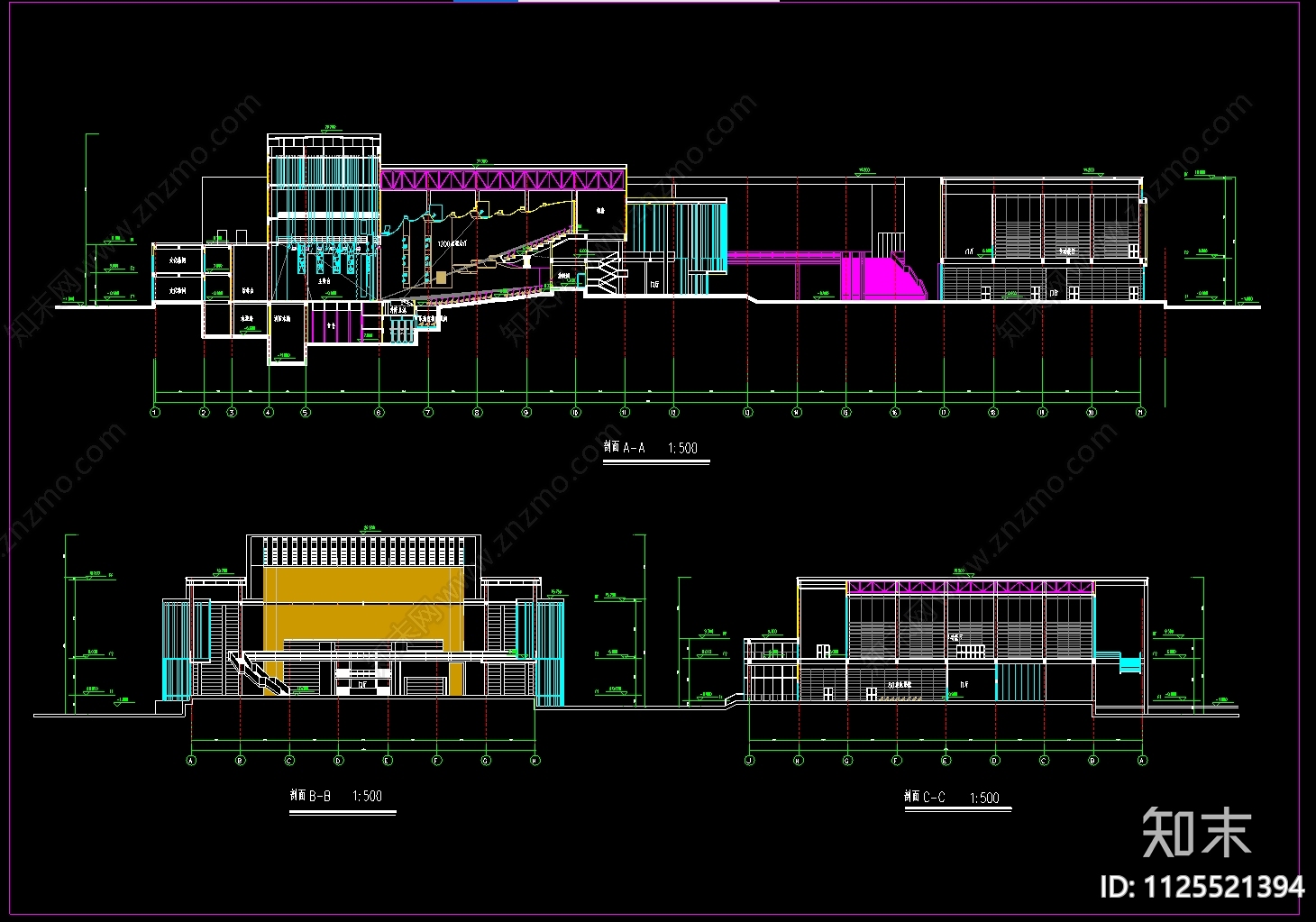 中小型影剧院建筑CAD图纸施工图下载【ID:1125521394】